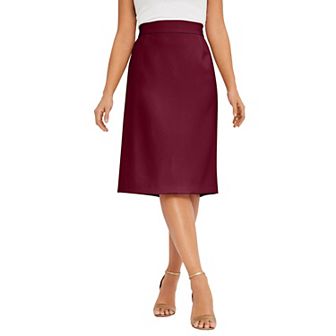 Jessica London Women's Plus Size Tummy Control Bi-Stretch Pencil Skirt