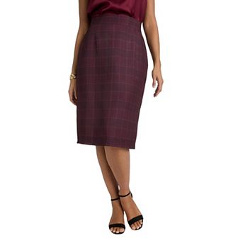 Jessica London Women's Plus Size Tummy Control Bi-Stretch Pencil Skirt