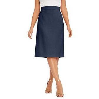 Jessica London Women's Plus Size Tummy Control Bi-Stretch Pencil Skirt