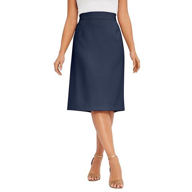 Jessica London Women's Plus Size Tummy Control Bi-Stretch Pencil Skirt