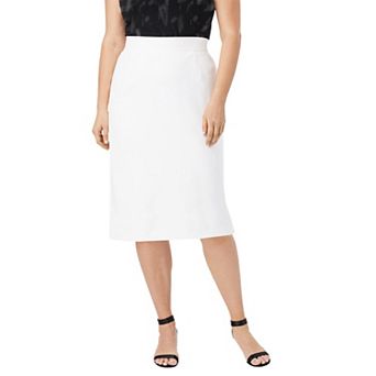 Jessica London Women's Plus Size Tummy Control Bi-Stretch Pencil Skirt
