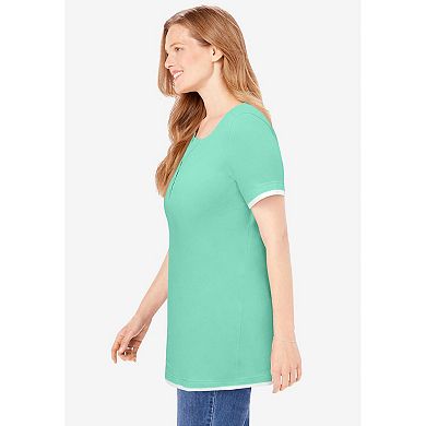 Woman Within Plus Size Layered-Look Tee