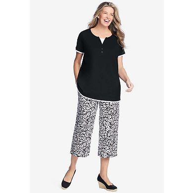 Woman Within Plus Size Layered-Look Tee