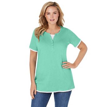 Woman Within Plus Size Layered-Look Tee