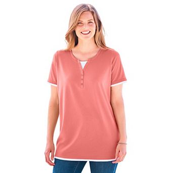 Woman Within Plus Size Layered-Look Tee