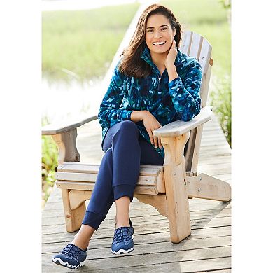Woman Within Plus Size Microfleece Quarter-Zip Pullover