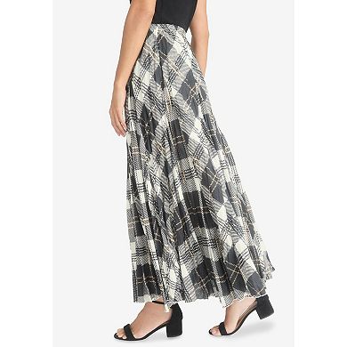 Jessica London Women's Plus Size Flowing Crinkled Maxi Skirt