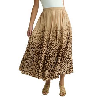 Jessica London Women's Plus Size Flowing Crinkled Maxi Skirt