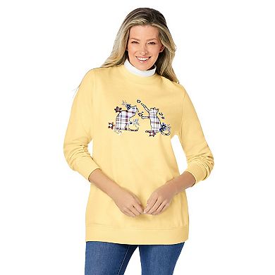 Woman Within Plus Size Layered-Look Sweatshirt