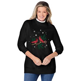 Woman Within Plus Size Layered-Look Sweatshirt