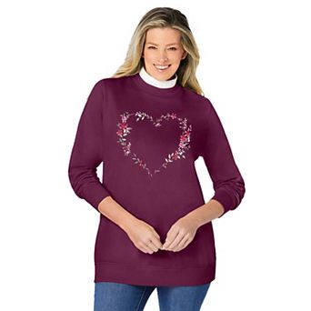 Woman Within Plus Size Layered-Look Sweatshirt