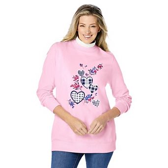 Woman Within Plus Size Layered-Look Sweatshirt