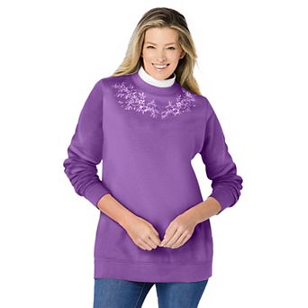 Woman Within Plus Size Layered-Look Sweatshirt