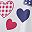 White Heartland Hearts
