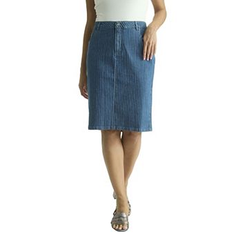 Jessica London Women's Plus Size True Fit Stretch Denim Short Skirt