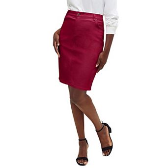 Jessica London Women's Plus Size True Fit Stretch Denim Short Skirt
