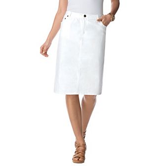 Jessica London Women's Plus Size True Fit Stretch Denim Short Skirt
