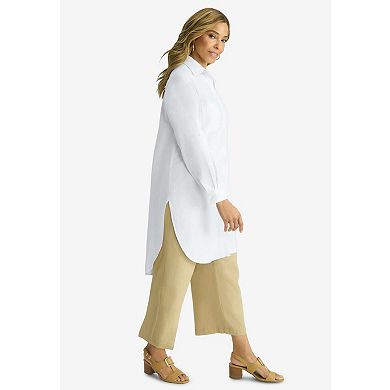 Jessica London Women's Plus Size Linen Mega Tunic