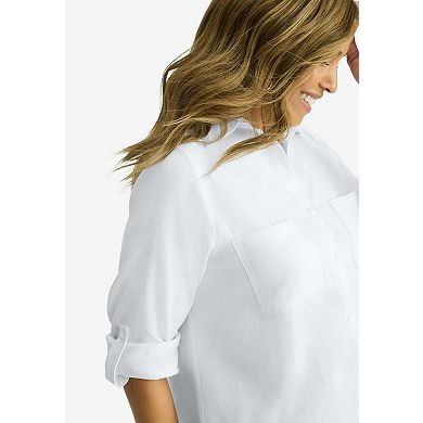 Jessica London Women's Plus Size Linen Mega Tunic