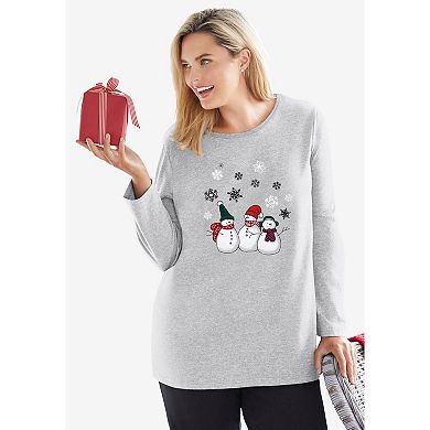 Woman Within Plus Size Holiday Graphic Tee