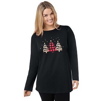 Woman Within Plus Size Holiday Graphic Tee