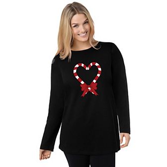 Woman Within Plus Size Holiday Graphic Tee
