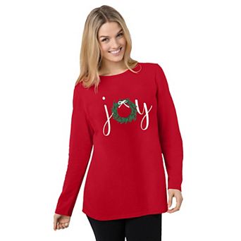 Woman Within Plus Size Holiday Graphic Tee