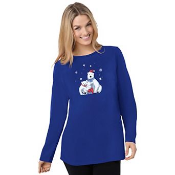 Woman Within Plus Size Holiday Graphic Tee