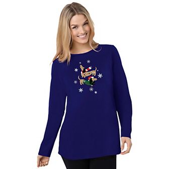 Woman Within Plus Size Holiday Graphic Tee