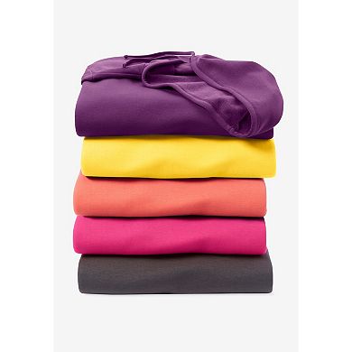 Woman Within Plus Size Longer-Length Hoodie Sweatshirt.