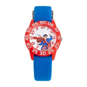 DC Comics Superman Kids' Plastic Time Teacher Watch