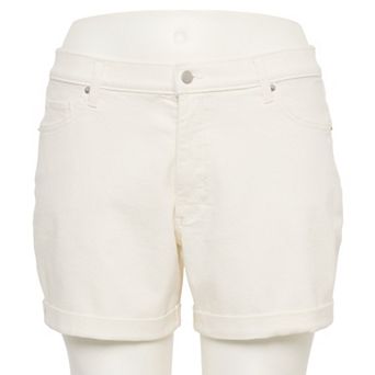 Plus Size Sonoma Goods For Life® Mid Rise Roll Cuff Denim Shorts