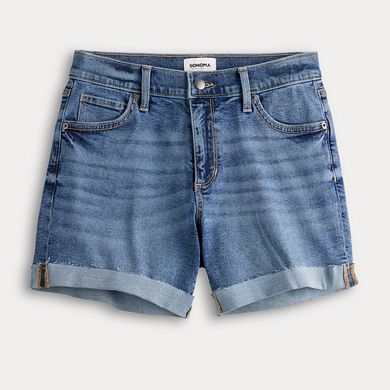 Petite Sonoma Goods For Life® Mid Rise Roll Cuff Shorts