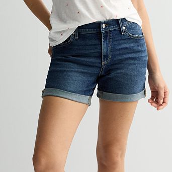 Petite Sonoma Goods For Life® Mid Rise Roll Cuff Shorts