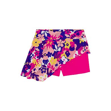 Toddler Girls Under Armour Floral Logo Tee and Floral Skort Set