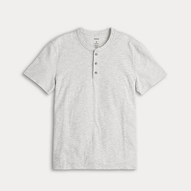 Men's Sonoma Goods For Life® Essential Short Sleeve Striped Henley T-Shirt
