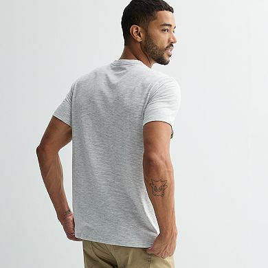 Men's Sonoma Goods For Life® Essential Short Sleeve Striped Henley T-Shirt