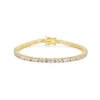 Classic Treasures 18k Gold over Silver Birthstone Tennis Bracelet
