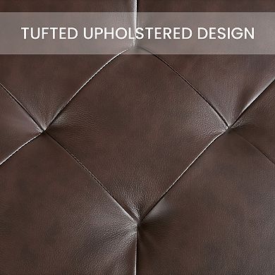 SERWALL Square Coffee Table Storage Ottoman