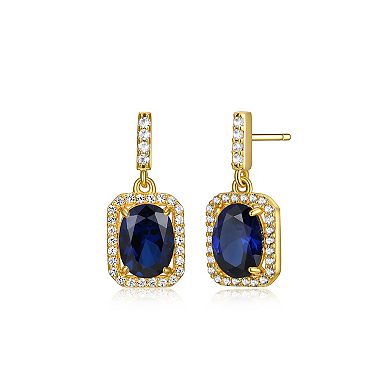 Classic Treasures 18k Gold over Silver Birthstone Drop Earrings & Pendant Necklace Set
