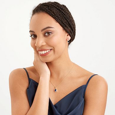 Classic Treasures 18k Gold over Silver Birthstone Drop Earrings & Pendant Necklace Set