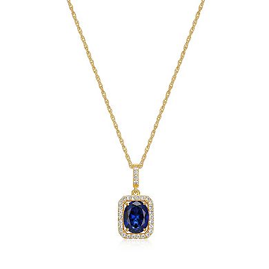 Classic Treasures 18k Gold over Silver Birthstone Drop Earrings & Pendant Necklace Set