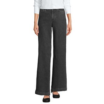 Petite Lands' End High Rise Wide Leg Jeans