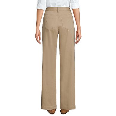 Petite Lands' End High-Rise Wide Leg Knockabout Chino Pants
