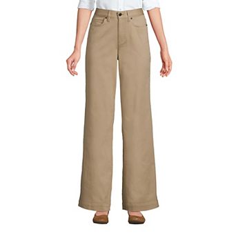 Petite Lands' End High-Rise Wide Leg Knockabout Chino Pants
