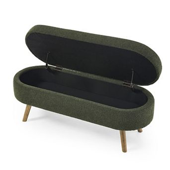 Line Storage Ottoman Bench with Flip-Top