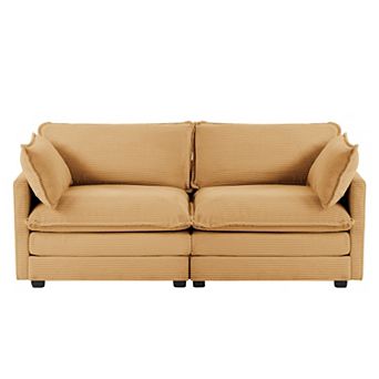 Corduroy Living Room Sectional Sofa - Loveseats