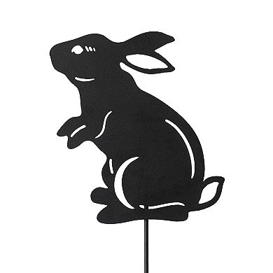 Glitzhome Easter Garden Stake, 16''h Metal Bunny Yard Sign Stake
