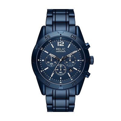 Relic by Fossil Men s Ethan Blue IP Chronograph Watch