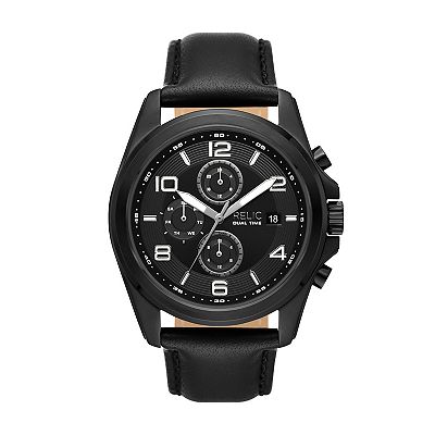 Men’s Relic Watch Relic By Fossil Mens Automatic Brown Leather Strap Watch  main image 3